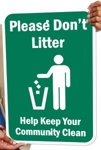 dont-litter-aluminum-sign-k-2327