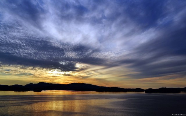 Sunset, Strait of Juan de Fuca, Washington, U.S.